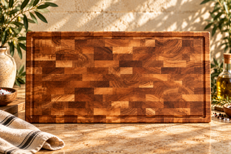 בוצ׳ר עץ אלון מבוקע גדול, גרגירי קצה (End-Grain)